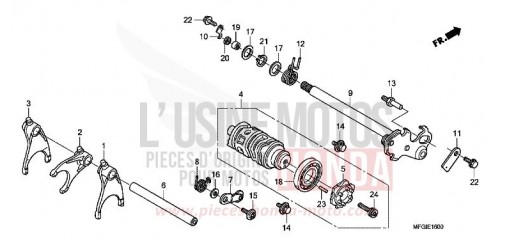 BARILLET DE SELECTION CB600F3A de 2010